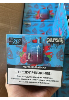 SNOOPYSMOKE 25000 затяжек — упаковка и устройство